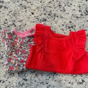 Cat and Jack NB Ruffled Sleeve Body Suits